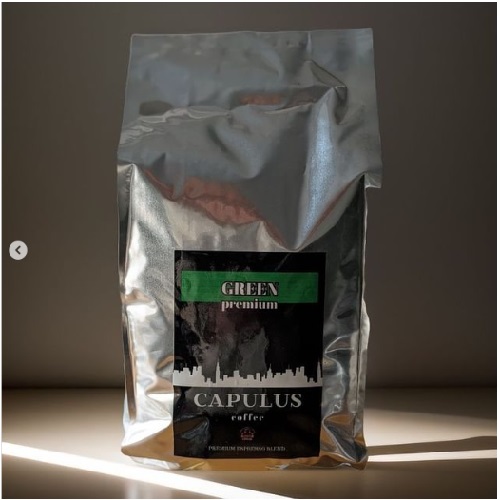 Кофе в зернах Green Premium 1kg: свежая обжарка, вкус настоящего эспрессо