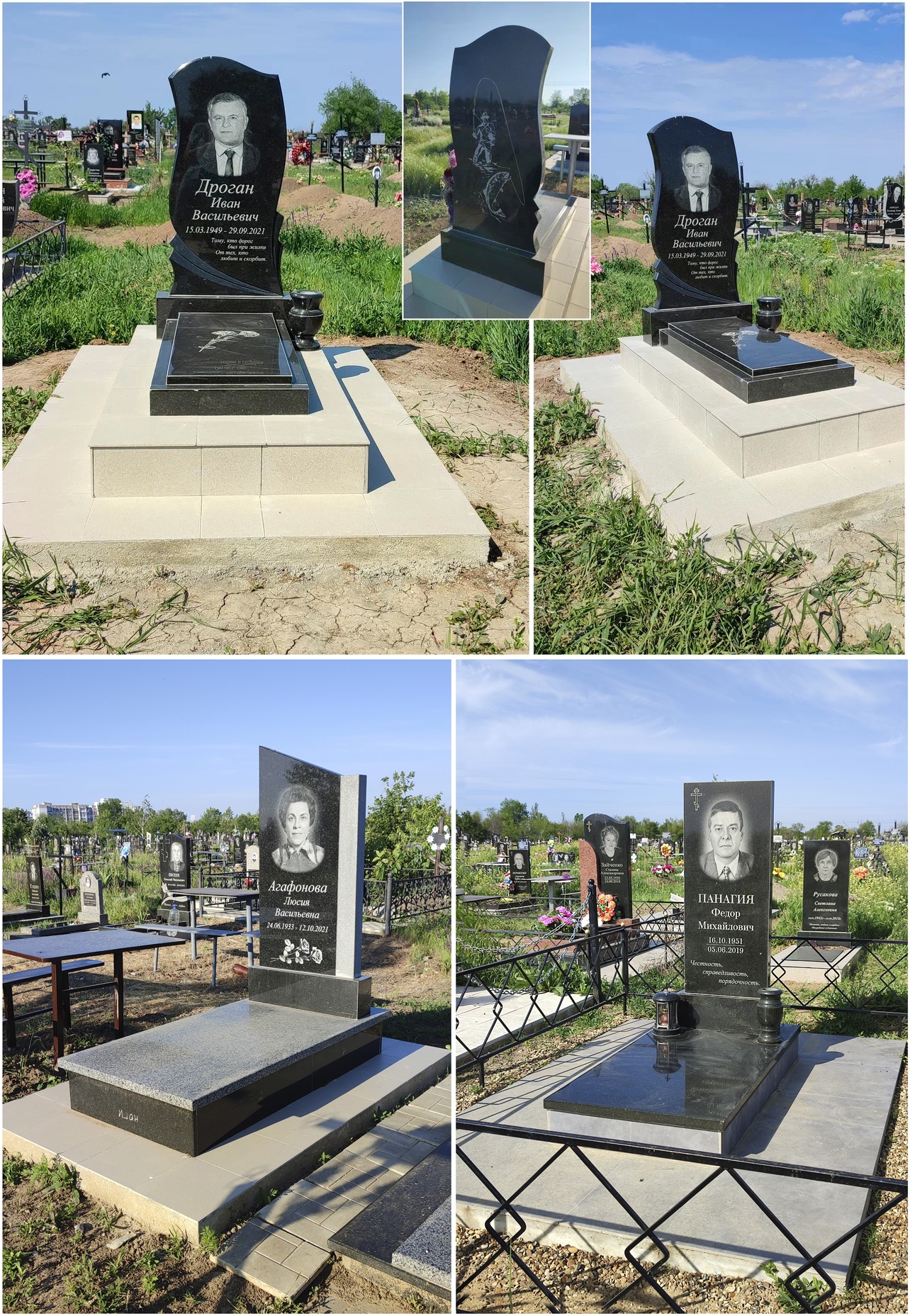 Памятники из черного гранита на могилу в Приднестровье: Разновидности, Виды и Цены