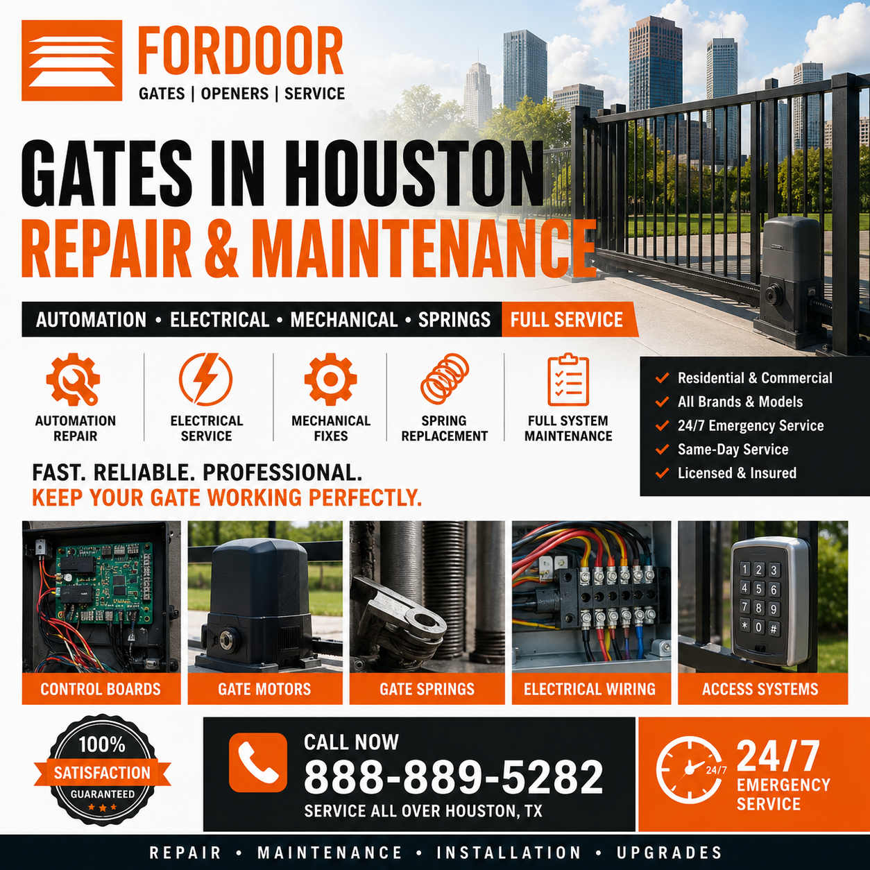 Houston Automatic Gate Experts | Licensed & Insured