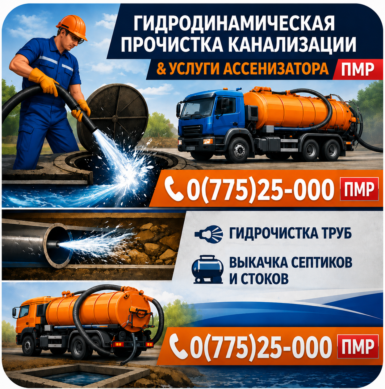 Ассенизатор | Тирасполь | ПМР 0(775)-25-000