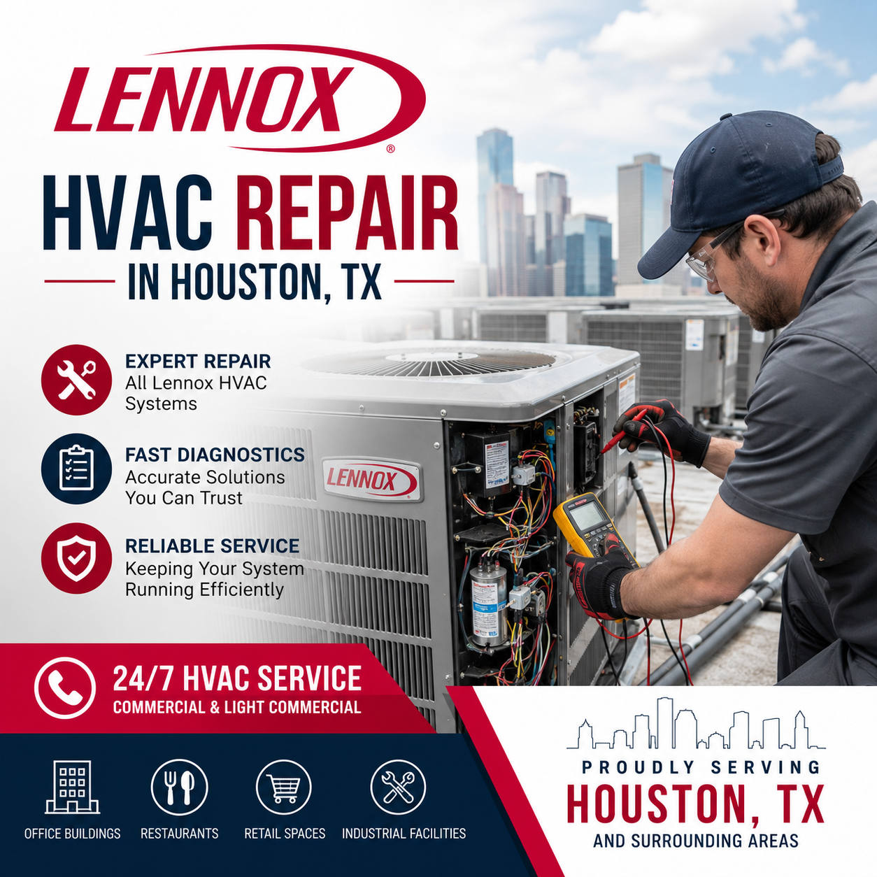 Lennox HVAC System Connection Houston – Installation, Setup & Testing