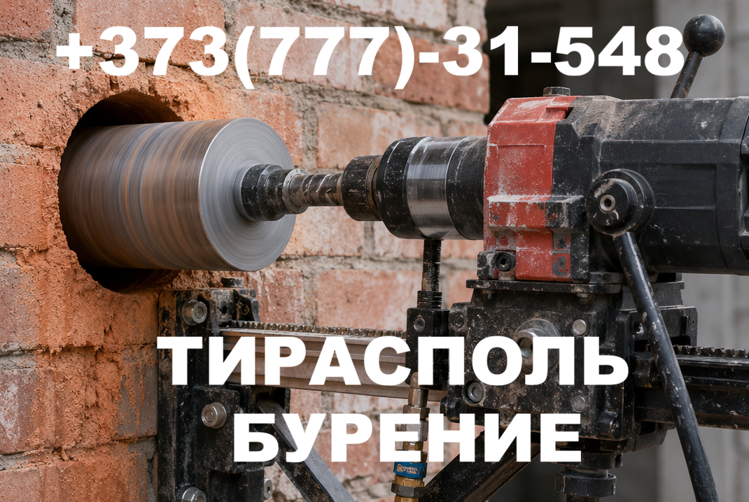 Заказать услугу в Приднестровье и Молдове п алмазному бурению и штроблению стен